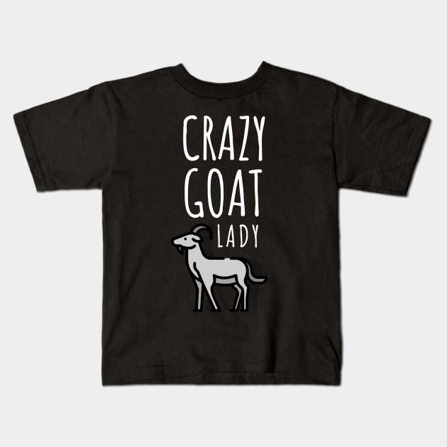 Crazy Goat Lady Kids T-Shirt by juinwonderland 41